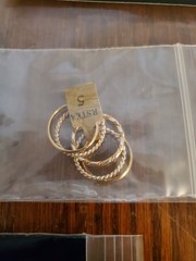 Vintage NIP Sterling Silver And 14k Gf Stackable Ring 3 Sets Tabor Studios