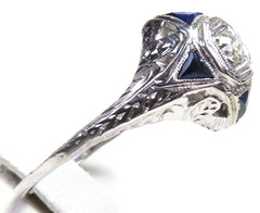 Antique Art Deco 1920’s Diamond Engagement Ring 14K-18K Size 6 UK-L1/2 EGL USA