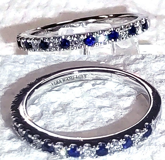 14K Vera Wang Diamond and Sapphire Band NR