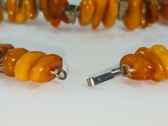 Butterscotch and Egg Yolk Amber and Sterling Silver Collar Necklace