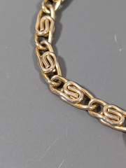 Vintage Gold Tone Snail Byzantine Chain Necklace Classic MCM 18.5 in