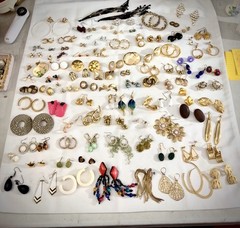 Vintage -Now Pierced Earrings Lot 120+ pairs. Various Colors, Some Unique!