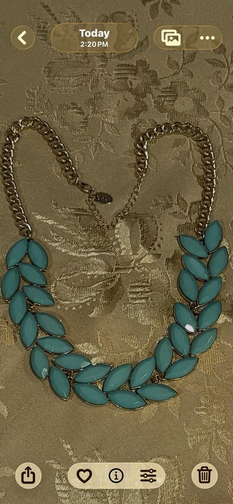 Vintage Costume ETC Green Leaf Motif
