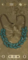 Vintage Costume ETC Green Leaf Motif