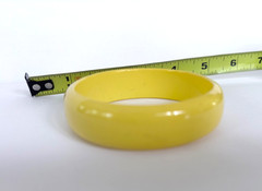 Vintage Bakelite Lemon Yellow Bangle Bracelet