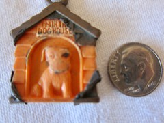 Vintage mid-century “I’m in the dog house” plastic pendant