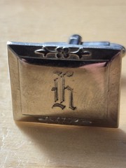 Vintage Art Deco Men’s Silver Toned Cufflinks Monographed with The Letter H