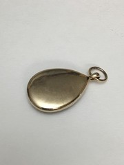 Tiger Eye Stone Pendant With Gold Tone