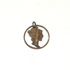 Vintage Cut Out Mercury Dime Necklace Pendant Bracelet Charm NICE DETAILED CUT!