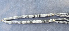 Horn Bone Shell Mother of Pearl Jet Abalone African Tribal Style 24″ L Necklace
