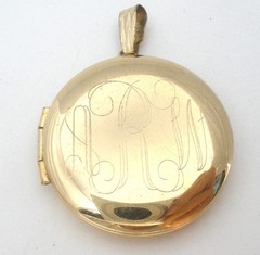 Marathon Co 14K Gold Filled Locket Pendant Picture Photo Vintage 1/20 GF ARW AWR