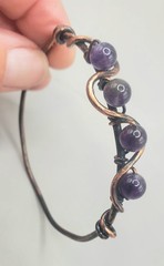 XS/S Copper & Mixed Metal Bracelets Amethyst Gemstone, Beads, Twist Bangl &Cuff