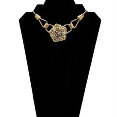 Floral Choker Necklace 17″ Botanical Garden Cottagecore Boho Chic Fairy Date VTG