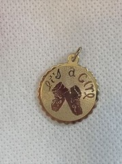 VIntage Jewelry 12KT 12K Gold Filled Charm Pendant Danecraft Its a Girl Baby