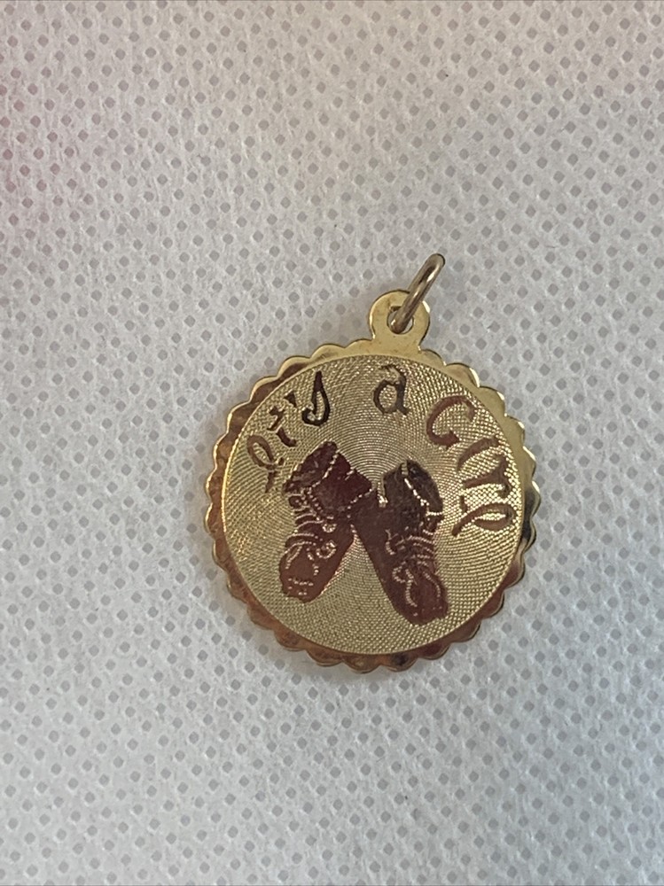 VIntage Jewelry 12KT 12K Gold Filled Charm Pendant Danecraft Its a Girl Baby