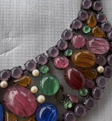 RARE JULIANA DELIZZA & ELSTER BOOK Bib Bracelet PIECE Rhinestone Parure Set Read