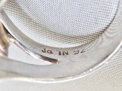 VINTAGE STERLING SILVER LARGE 19 MM BY 16 MM CULTURED BAROQUE PEARL RING SIZE 6