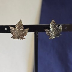 Vtg Sterling Silver Floral Earrings 3.25g Fine Jewelry Leaf Screw-Backs