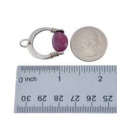 Vintage Sterling Silver 925 Sapphire Pendant