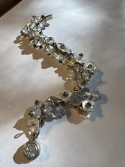 Artisian Made Beaded Pale Amethyst Bracelet with shells and crystals – signed