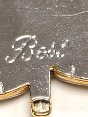 Vintage Signed BEST Silver & Gold Christmas Tree Holiday Pendant Pin / Brooch