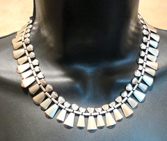 VTG SAUTEUR RENOIR CLEOPATRA CHOCKER NECKLACE 925 STERLING SILVER 17″ & 22mm 40g