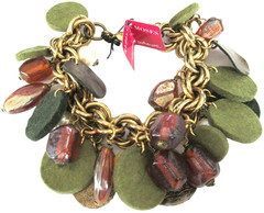 NWT REBECCA MOSES For WILD ABOUT CASHMERE Rare Heavy Glass Necklace Bracelet Set