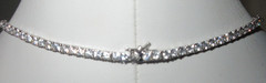 PRETTY Vintage Sterling Silver Cubic Zirconia Tennis Chain Necklace 925