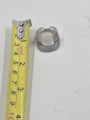 John Friese Denmark Pewter Ring Celtic Spiral Adjustable Band Signed