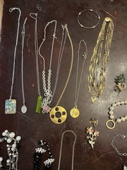 Untested Mixed Jewelry Lot, Vintage, Earrings, Necklaces, Rings, Cufflinks, More