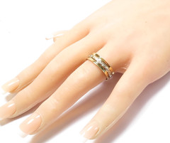 Antique Deco 1920’s 14K Two Tone Eternity Wedding Band Size 8.5 UK-Q1/2 EGL USA
