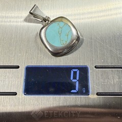 Vintage Sterling Silver Turquoise Pendant – 9g/.925