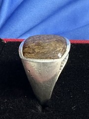 Vintage Signed Barse 925 Sterling silver Ring With Brow Stone Size 7
