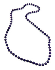 Vintage Beaded Purple Amethyst Necklace 30 in