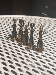 VTG 5 Hans Teppich Miniature Brass Judaic Figurines Israel 1950s-1970s