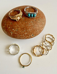 Vintage Avon Ring Lot of 5 from the 70’s 80’s Various Adjustable Sizes see photo