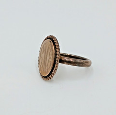 VTG 925 Monogram CME CEM Signet Ring Sz 4.75 Sterling Silver 5g Engraved Oval