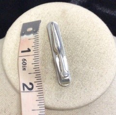 Vintage Swank Mens Silver Tone Costume Tie Bar T595