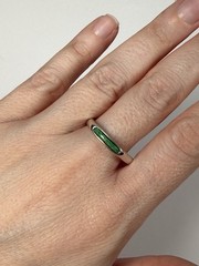 Carolyn Pollack Sterling Silver Crushed Green Turquoise Stackable Ring 9.75