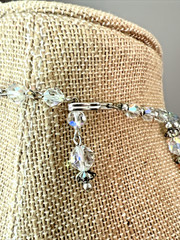 VINTAGE 1960’s AURORA BOREALIS CRYSTAL BIB COLLAR NECKLACE MCM STATEMENT PIECE