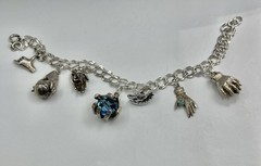 Vintage MCM HANDS that Hold Surprises Sterling Silver Charms Pendants Fobs