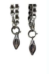 LUX Vintage Whiting + Davis Snake Pendant with Silver Bookchain Necklace, 16-18”
