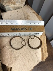 925 Sterling Silver Brushed Textured Hoop 30mm Wide 8mm Earrings 5.7g