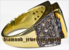1.07ctw Rose Cut Diamond Emerald Studded Silver Victorian Stunning Ring Jewelry