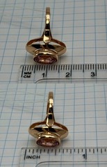 USSR Vintage Original Rose Gold Amethyst (lab. made) Ring 583 14K 3,63 g 6,25 US