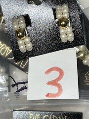 Vintage Eve Caran 1980’s/1990’s FABRICATED PEARL VINTAGE CLIP EARRINGS NWT St#03