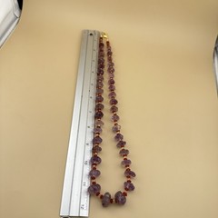 Vintage Hand Carved Amethyst Melon Bead Necklace