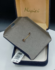 Vintage Napier Brooch Gold Tone Love Knot 1.25″ In Box