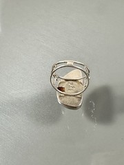 Jay King DTR 925 Silver Irregular Shape Rosita Jasper Ornate Band Ring Size 9.5