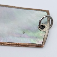 Vintage Pendant Lot 8pc Abalone Chakra Quartz Mother of Pearl Shell Alpaca
